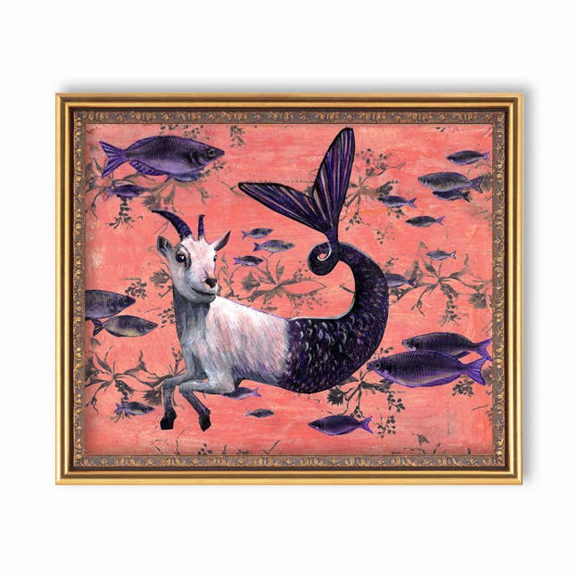 Pergamo Paper Goods - Wholesale Art Print - Goat Mermaid (Capricorn) 8x10" Art Print - Zodiac