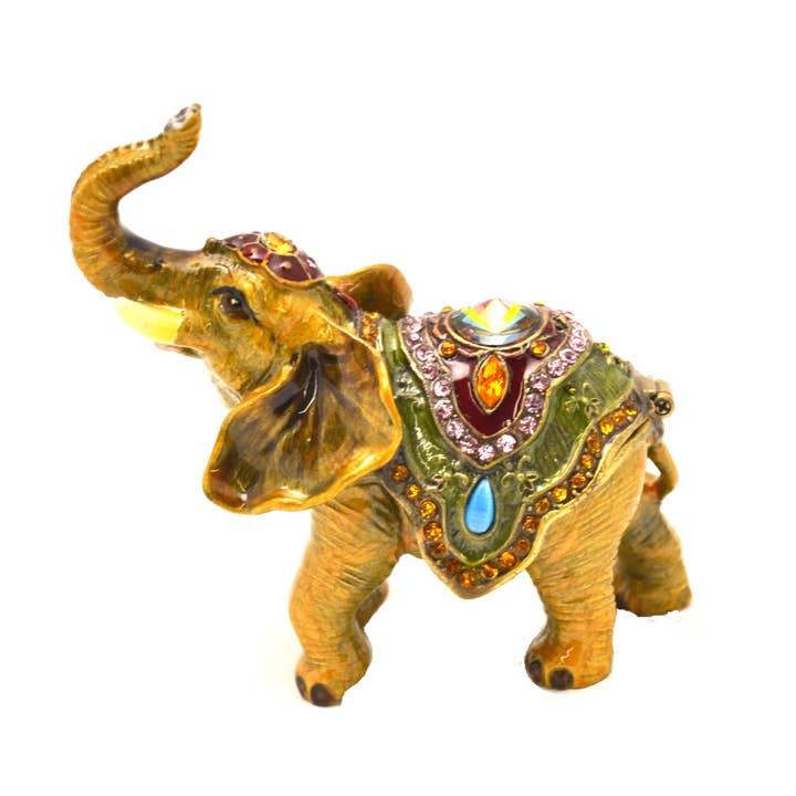 Ciel Collectables – wholesale Jewellery box/organiser – Bejeweled Elephant Trinket Box. Hand Made With Swarovski9