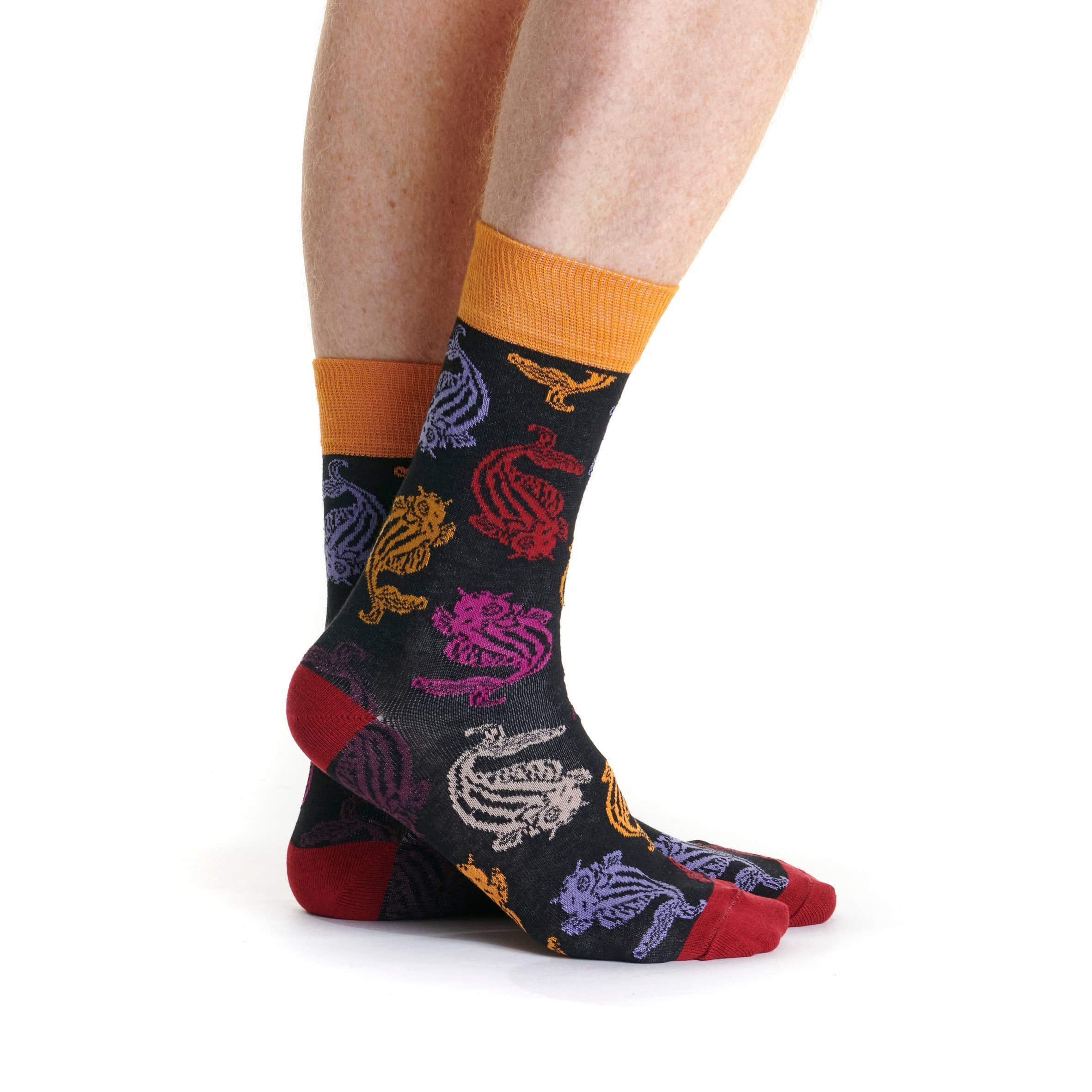 Ruban Rouge – Großhandel Socken – Herren – Schwarze Koi-Socke0