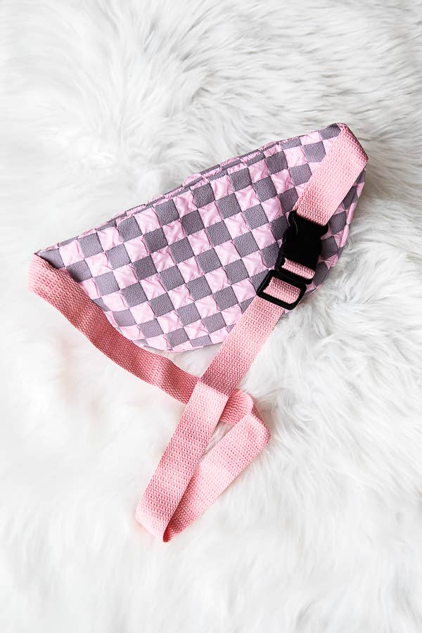 1st Allie - Wholesale Belt Bag - Women's - Checkered Nylon Crossbody Fanny Pack Bum Bag10