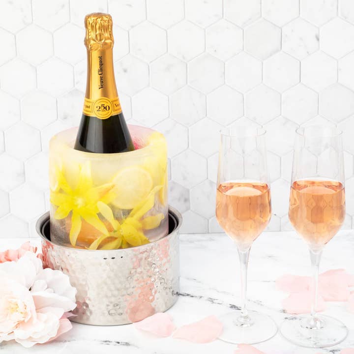 CÔTIER BRAND - Wholesale Wine Bucket - Ice Mold Hammered Wine Bottle Chiller Silver | Hostess Gift4