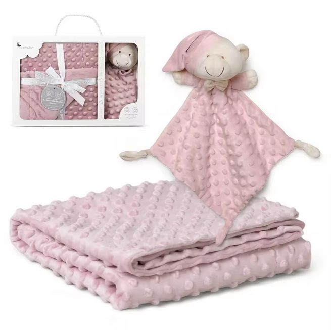 STAR WAY, S.L. - Wholesale Security/Cuddle Blanket - Baby - Attachment blanket set + embroidered baby comforter6