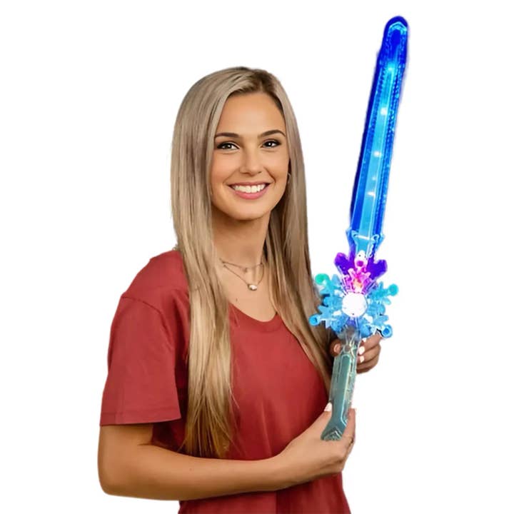 Blinkee.com, LLC – wholesale Light-up toy – Kids & baby – Crystal Snowflake Light Up Sword Wand