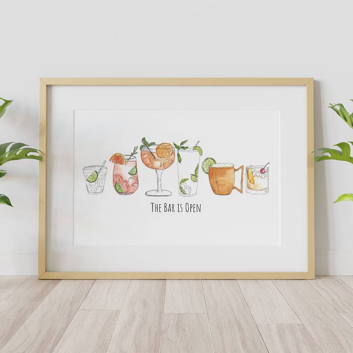 De balk is Open Aquarel Print voor wholesale door Abigail Leigh Designs