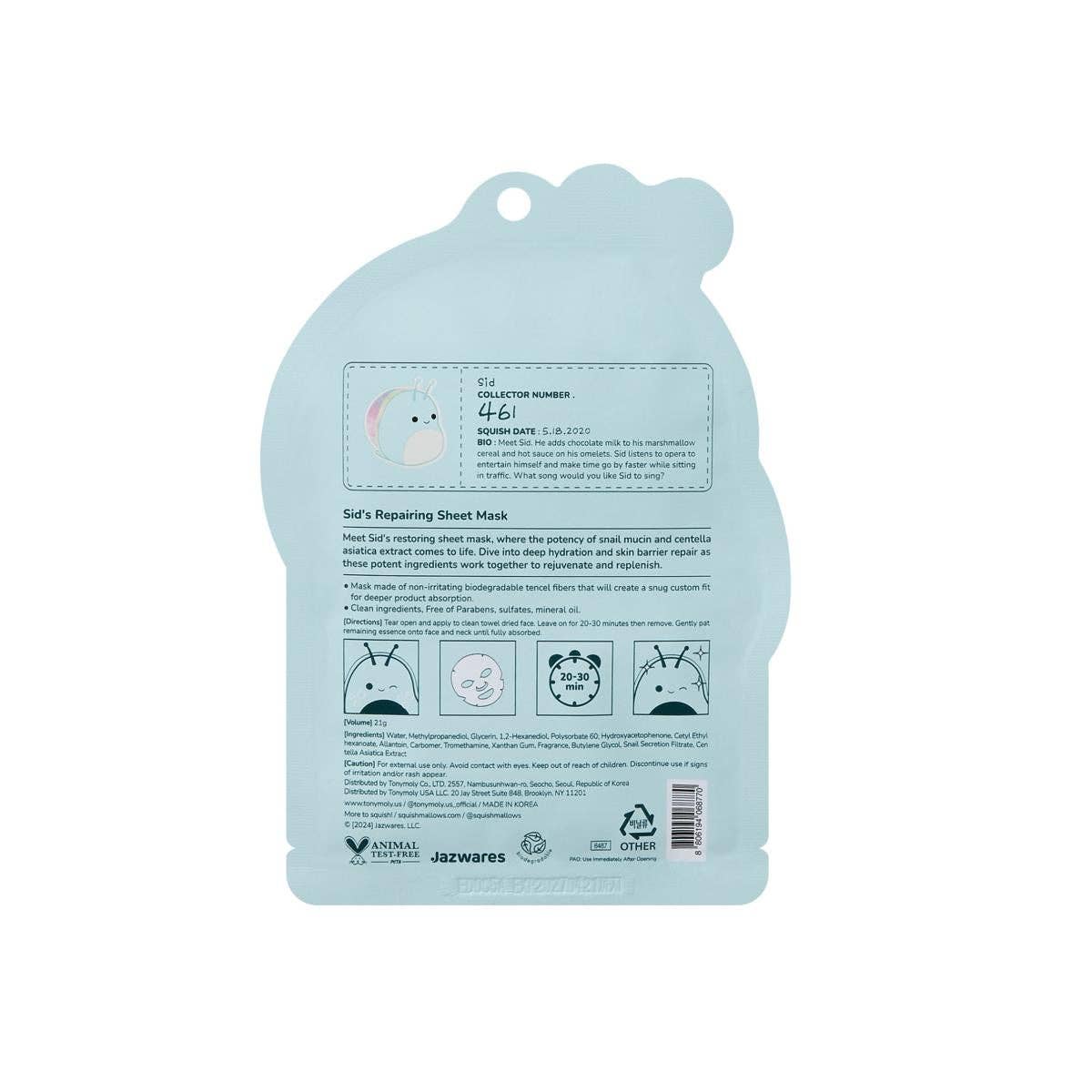 TONYMOLY - Wholesale Skincare Face Mask - Squishmallows x TONYMOLY Sheet Mask10