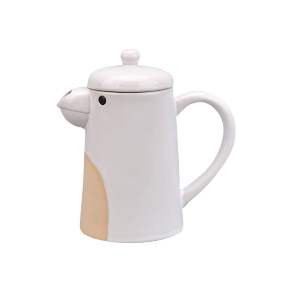 Opjet Paris - Wholesale Tea Pot - White parrot teapot L11.5 W11.5 H18cm