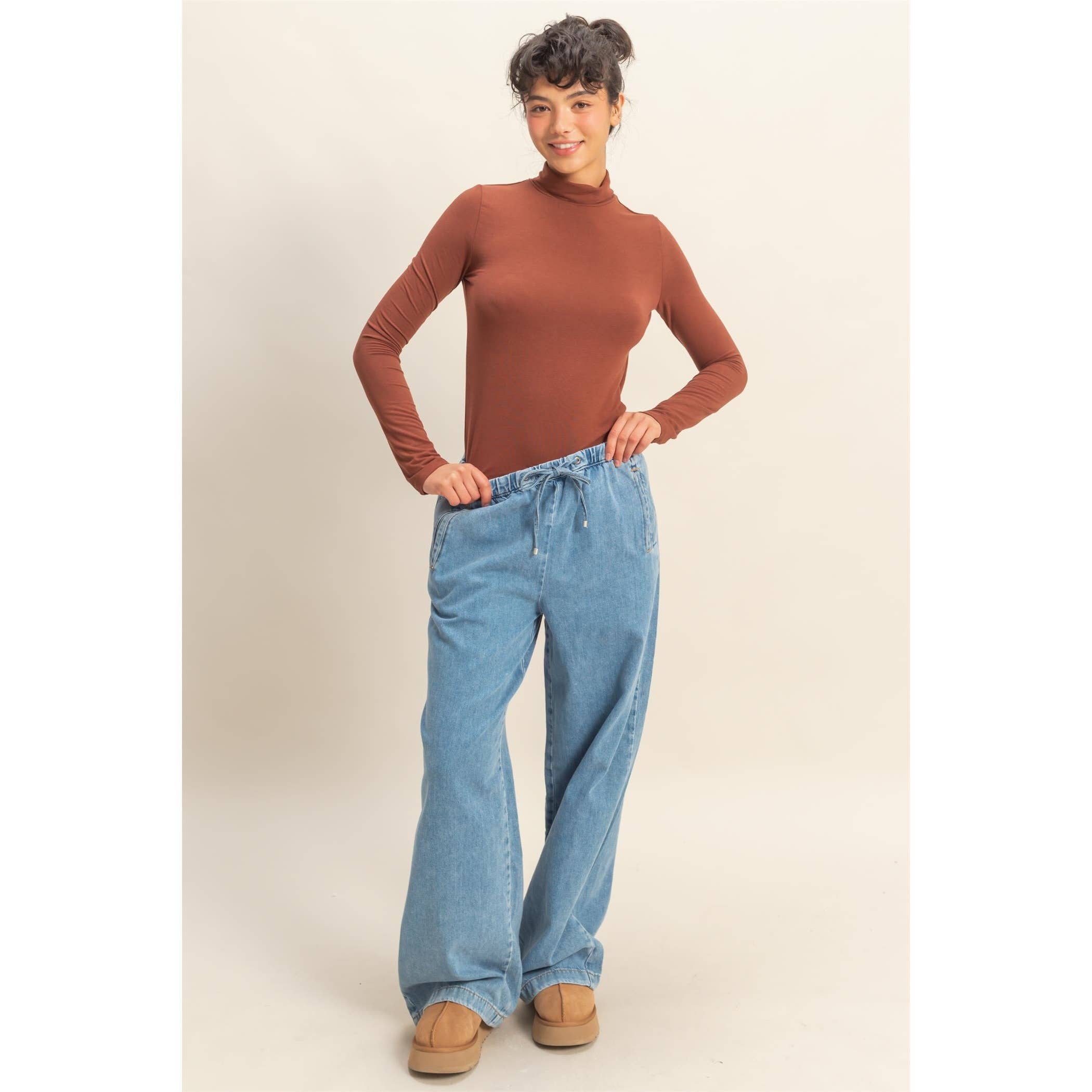Double Zero - Wholesale Knit Top - Women's - Turtleneck Long Sleeve Fitted Top20