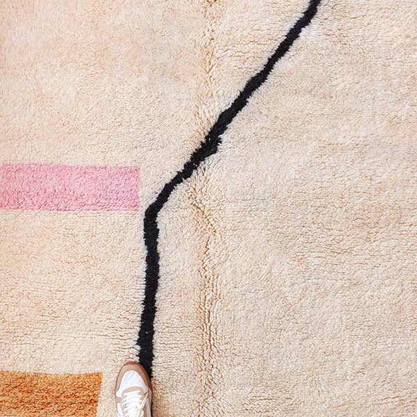 BohoVibeCraft - Wholesale Area Rug - Moroccan-rugs-minimalist-design-wool beni-ourain-rub-grey