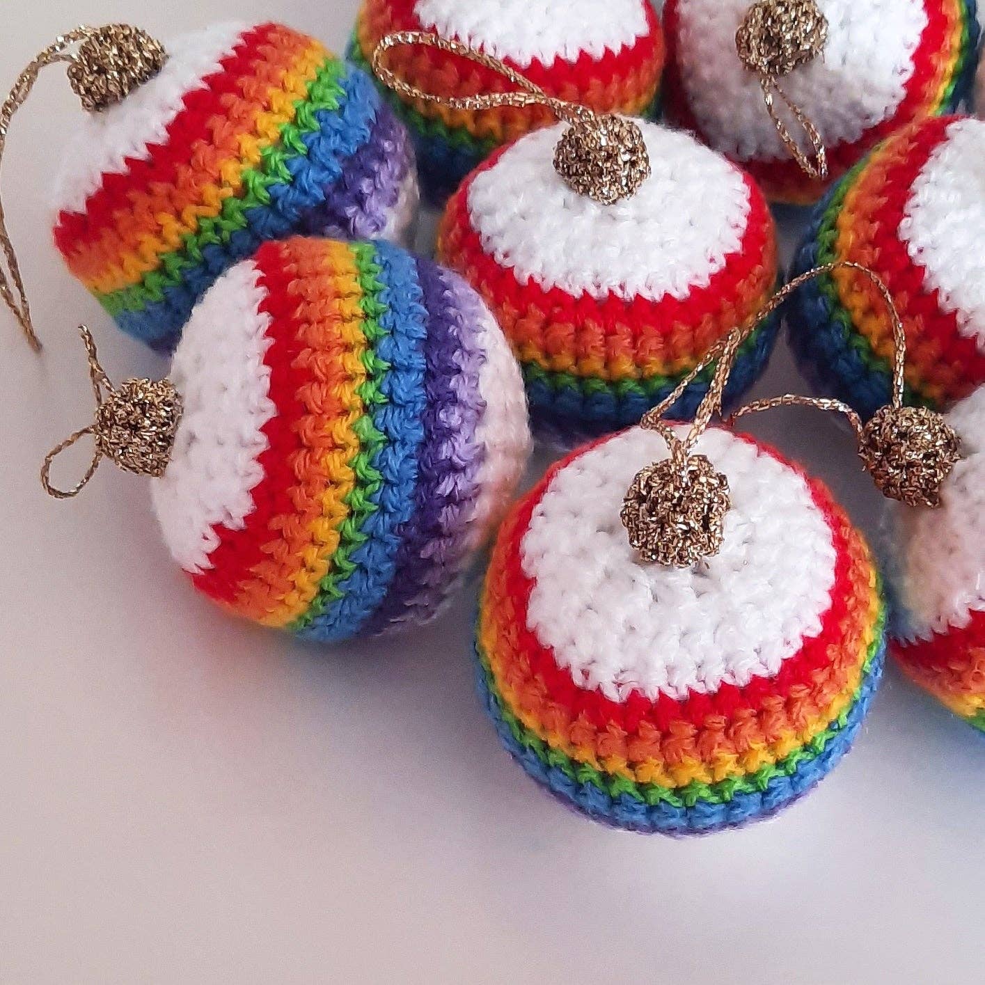 The Pigeon's Nest – wholesale Knitting/Crochet Supplies – Rainbow Bauble Crochet Printed Pattern |6
