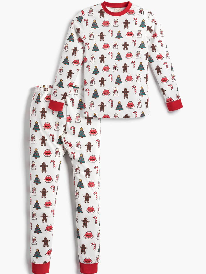 Adult Holiday Two-Piece Pajamas_Cookie Sheet for wholesale by Monica + Andy