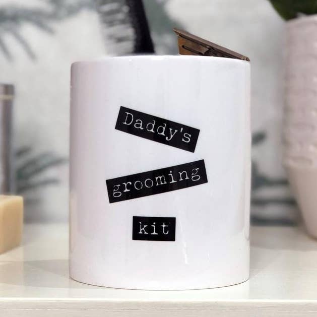 Daddys Grooming Kit Pot for wholesale by Hendog Designs