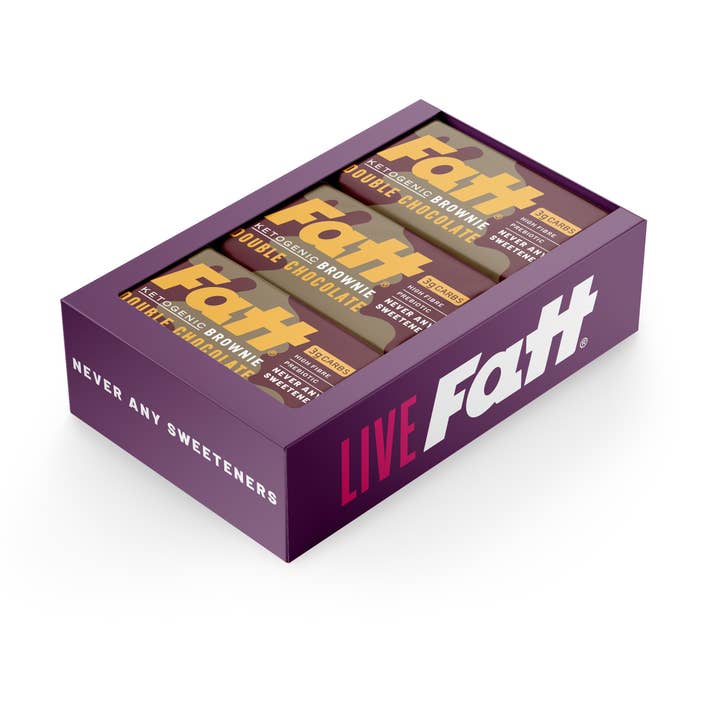 Fatt Double Chocolate Keto Brownie (18 x 40g) for wholesale by Fatt