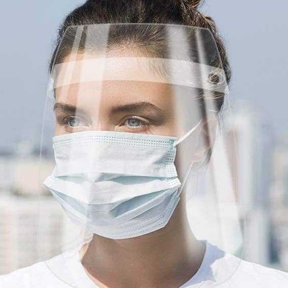 Clear Face Shields Face Guard USA in-stock (3pcs) for wholesale by Vastmedic