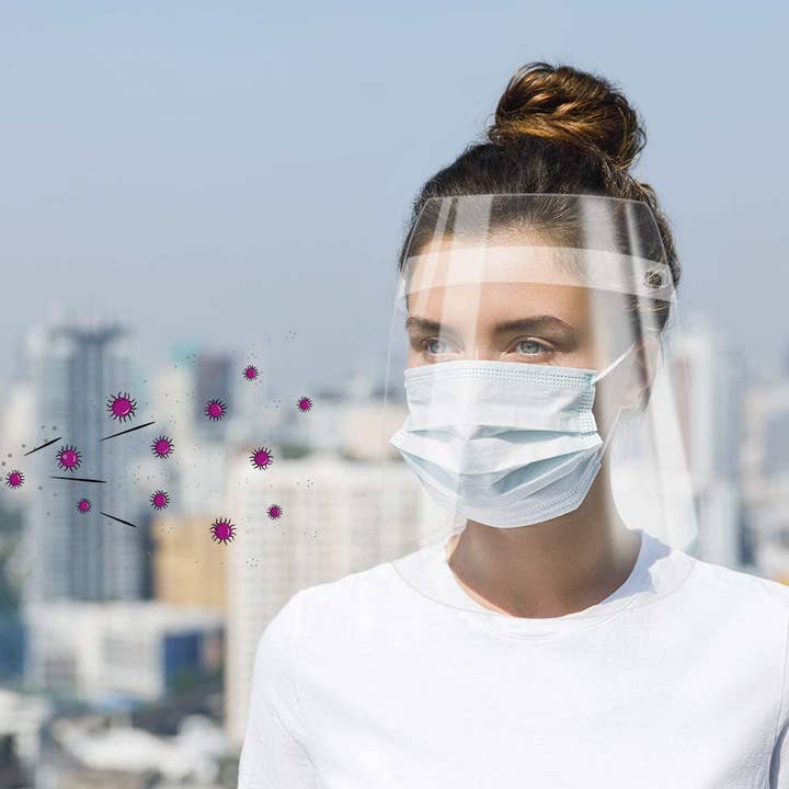 Clear Face Shields Face Guard USA in-stock (3pcs) for wholesale by Vastmedic