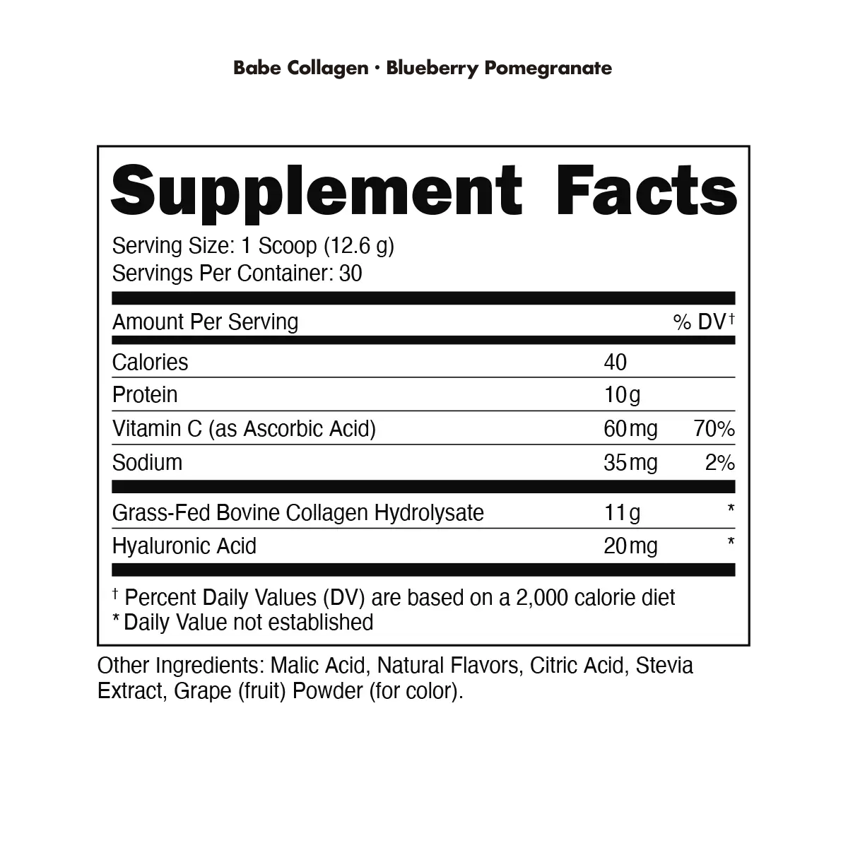 Bucked Up - Wholesale Oral Supplement/Vitamin - BU Babe Collagen [30 Serv]1