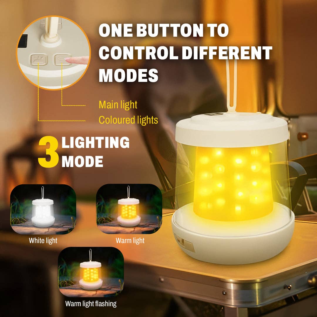 Mtistanbul LTD – Lampião por atacado – Lanterna de Campismo com Power Bank – 3 Modos de Luz, IPX4 à Prova de Água, Luzes de Corda RGB2