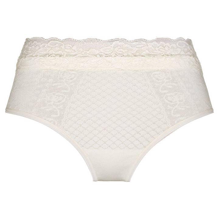 Lupo Australia - Wholesale Underwear – Women's - Lupo Lace High Waist Cheeky Seamless Briefs