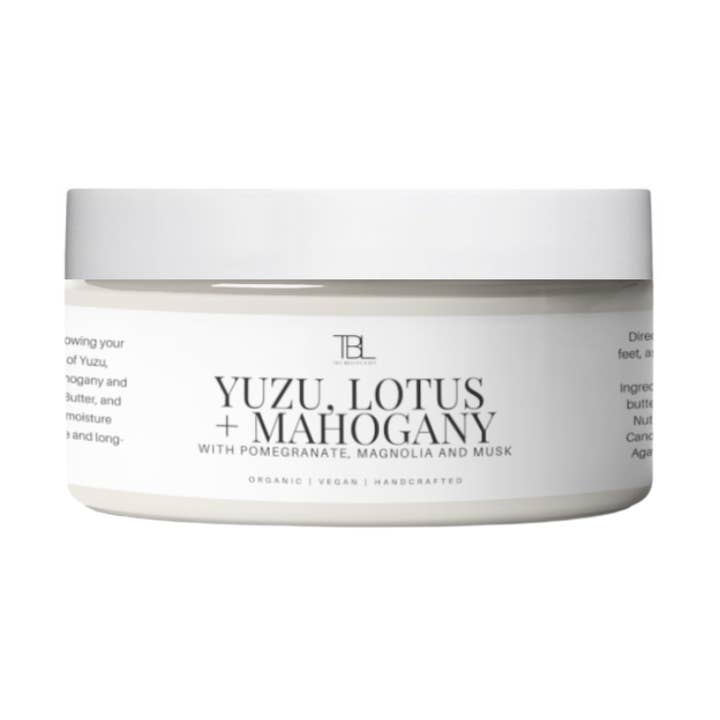 Yuzu, Lotus and Mahogany Whipped Body Butter Creme' for wholesale by The Beaute Loft
