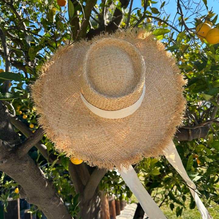 Queens INC - Wholesale Straw Hat - Women's - RAFFIA CROCHET HAT WITH CHIN SASH6