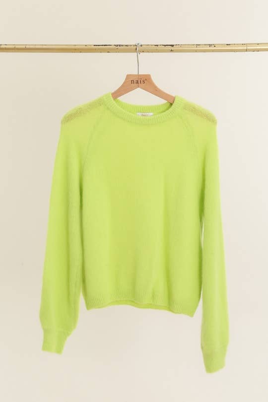 NAÏS PARIS - Wholesale Knit Sweater - Women's - Round neck sweater with buttoned sleeves in kid mohair and merino wool22