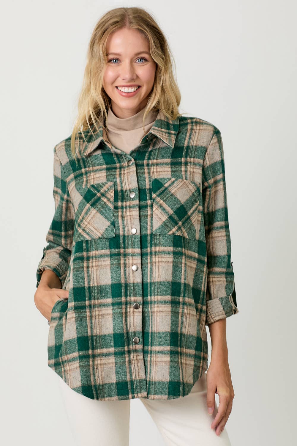 Mystree - Wholesale Shirt Jacket/Shacket - Women's - 60406 Plaid Shacket 18