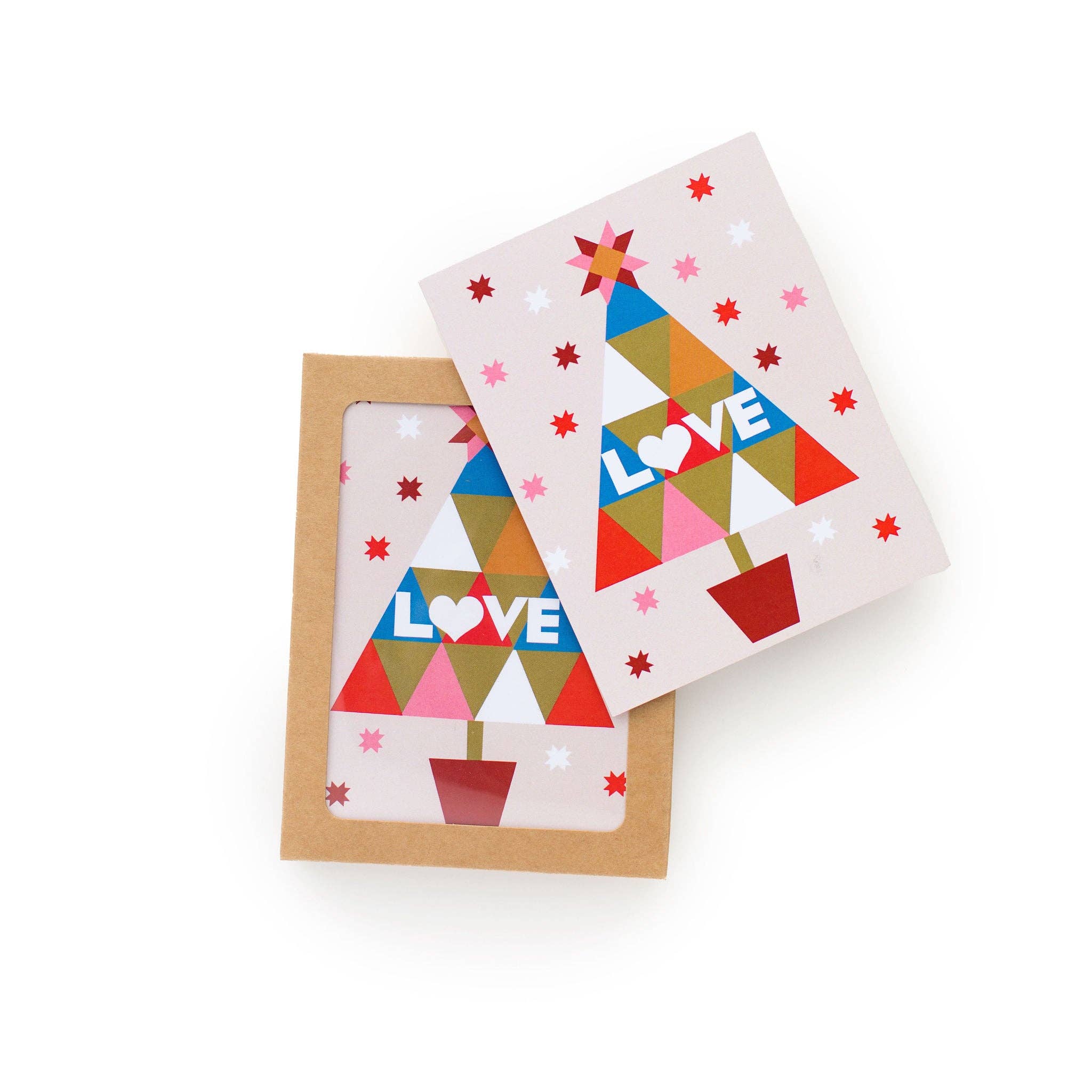 Lisa Congdon Art & Illustration - Vente Cartes de vœux saisonnières - Carte de vœux Love Tree Holiday4