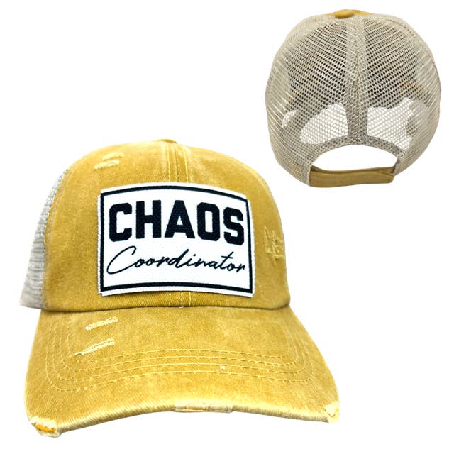 dkhandmade - Wholesale Baseball Cap - Unisex - CHAOS COORDINATOR BALL CAP | DISTRESSED 7