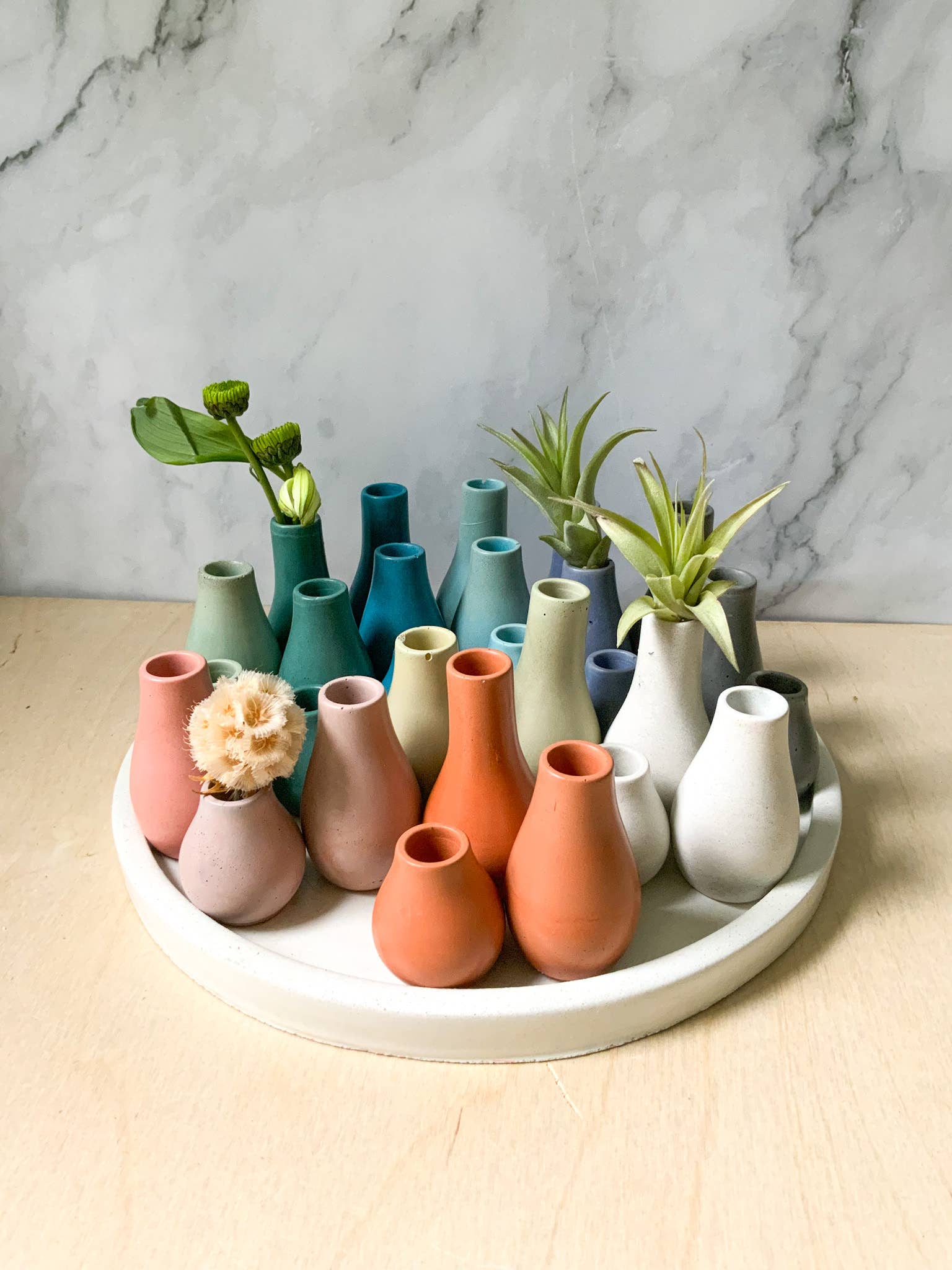 Left Corner Goods - Wholesale Vase - Miniature Concrete Bud Vases | Small Flower Vases0