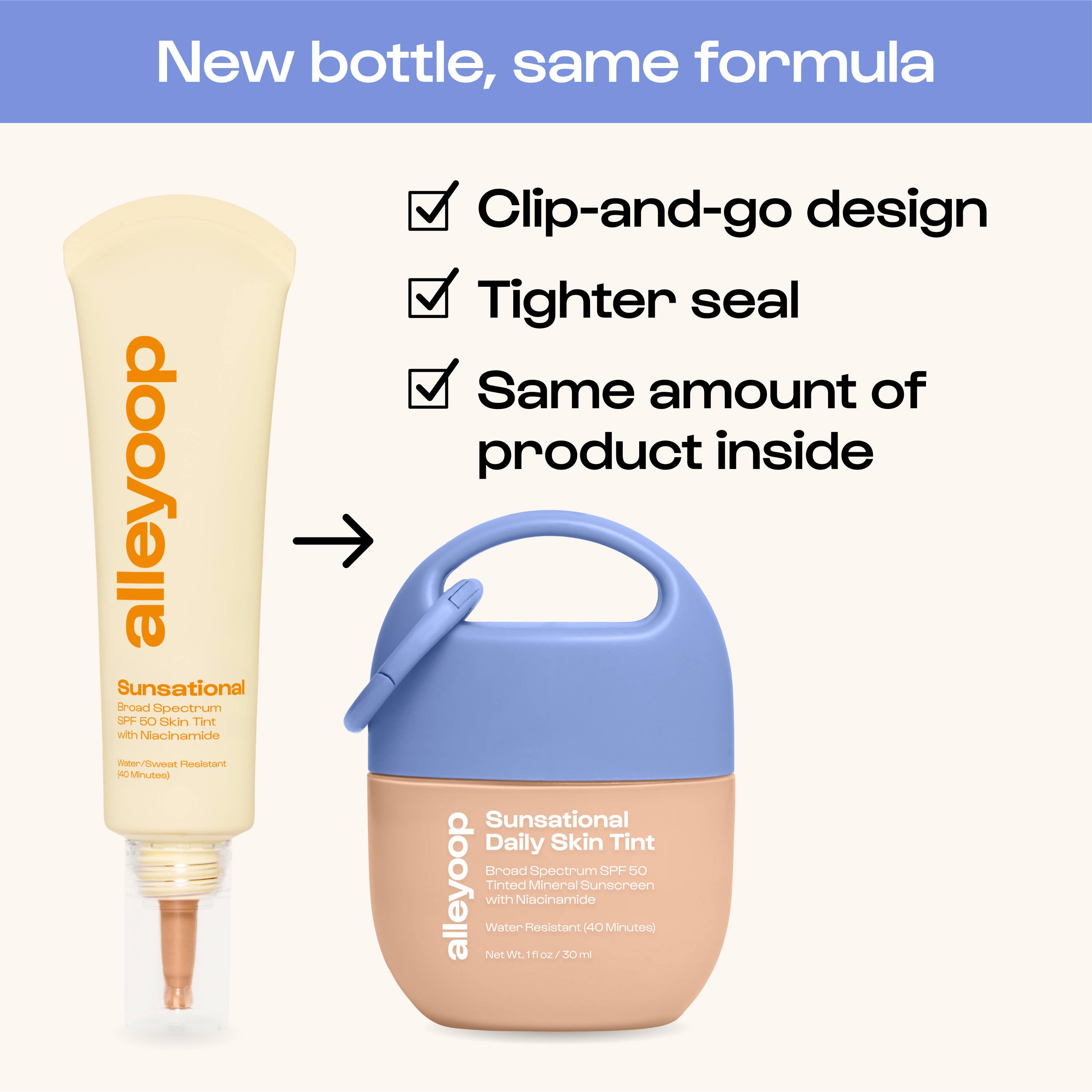 Alleyoop Makeup | Clean Beauty & Wellness - Wholesale Tinted Moisturizer - Glimmer Sunsational SPF 50 Skin Tint w/ Niacinamide | Clean8