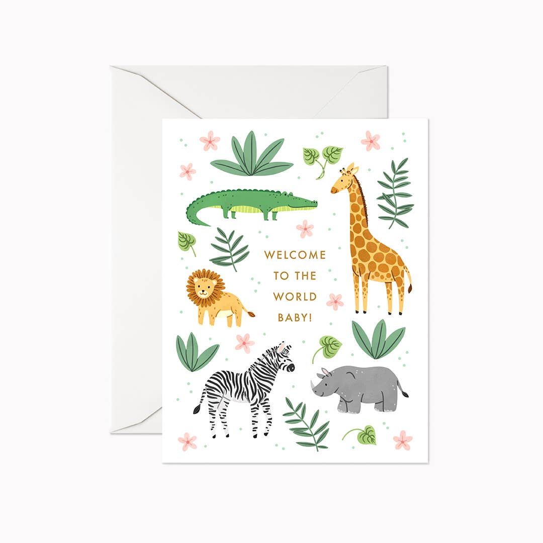Linden Paper Co. - Wholesale Baby Card - Safari Baby | Greeting Card