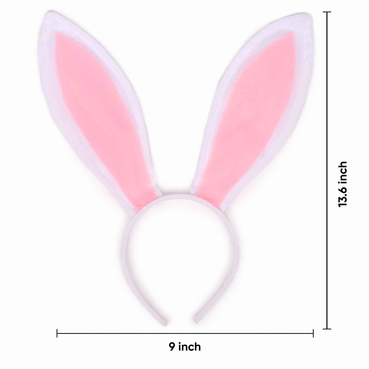 Funcredible – wholesale Fashion headband – women's – White Bunny Ears Headband - Plush Easter Rabbit Ears 6