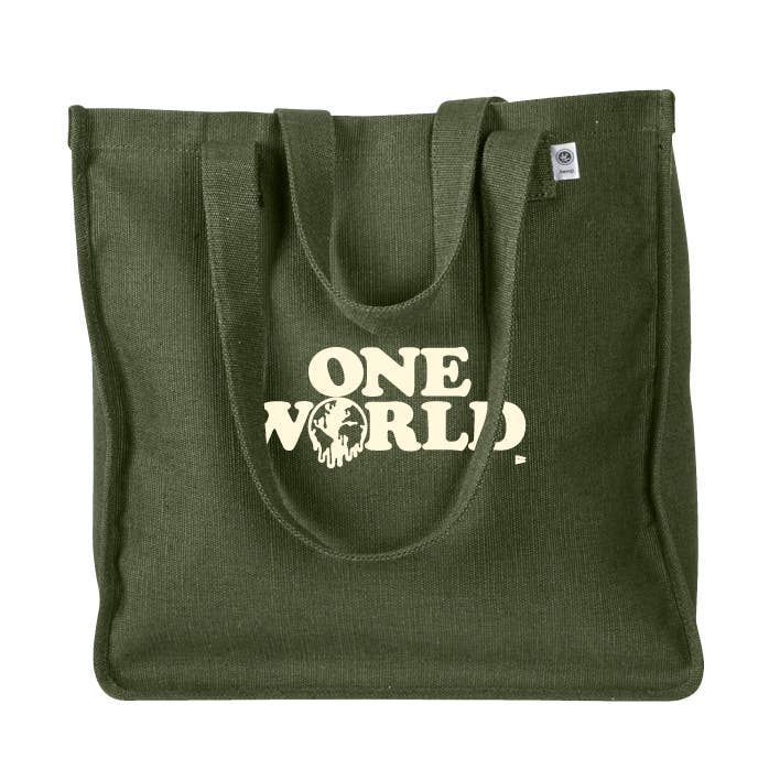 Bolso de cáñamo One World para venta al por mayor de Natural Threads
