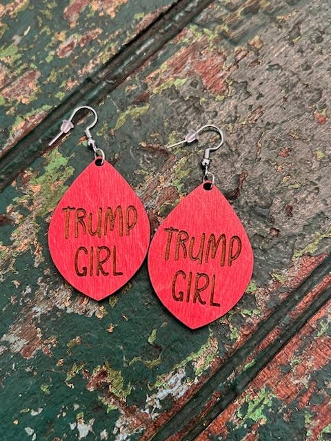 Suchfungoods - Wholesale Hangende/ronde oorbellen - Trump Girl en Trump 2024 Verkiezing 2024 Bengelende oorbellen0