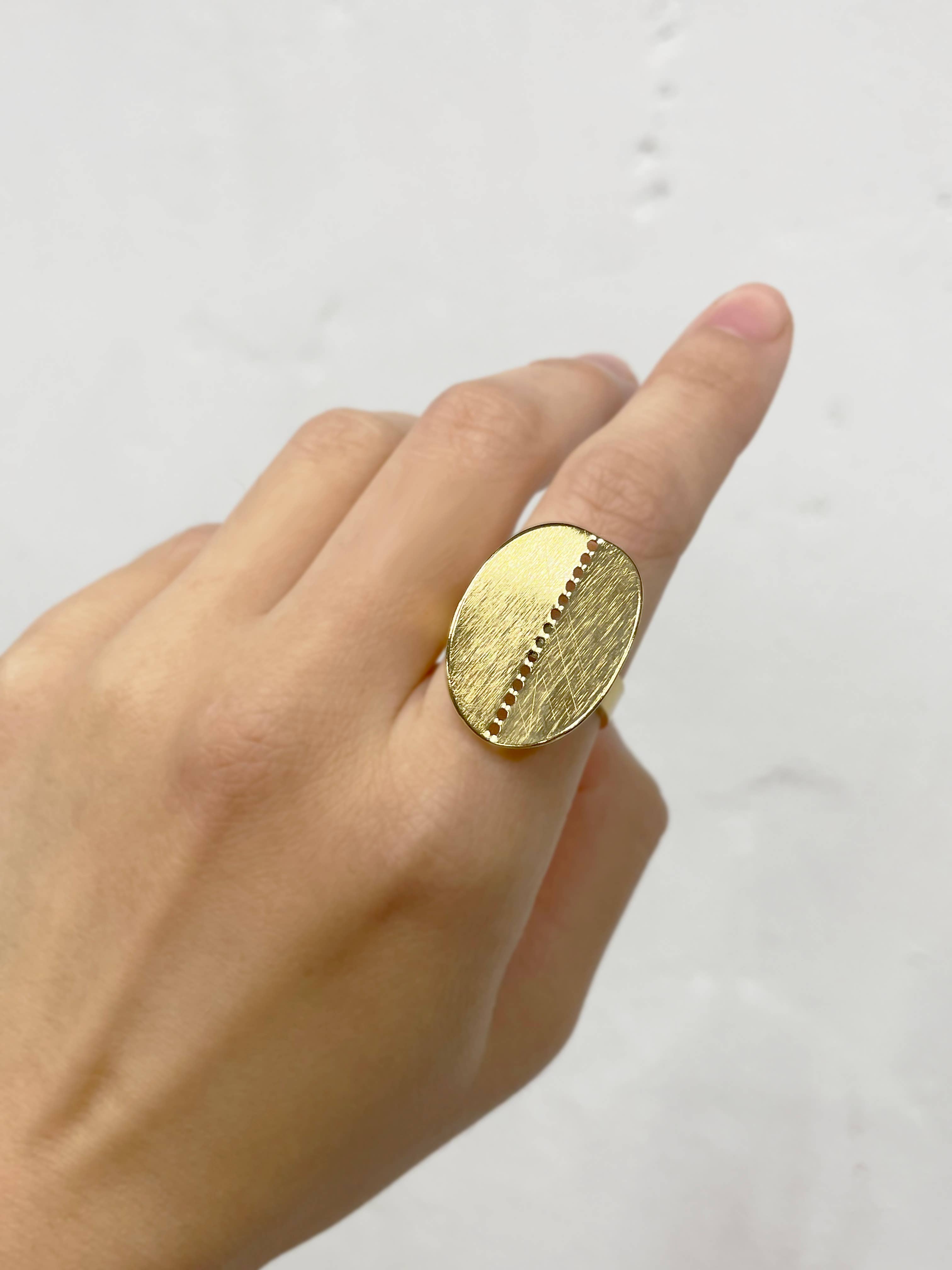 Cepillado Dorado YXQ R101 Rings for wholesale on Faire1