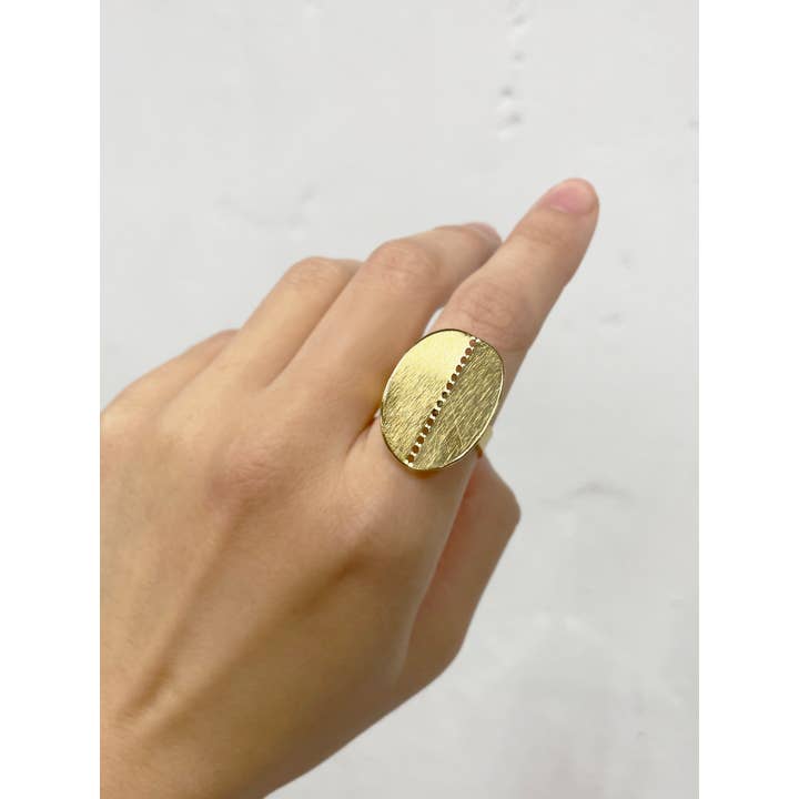 Gouden Geborsteld YXQ R101 Ringen voor groothandel op Faire1