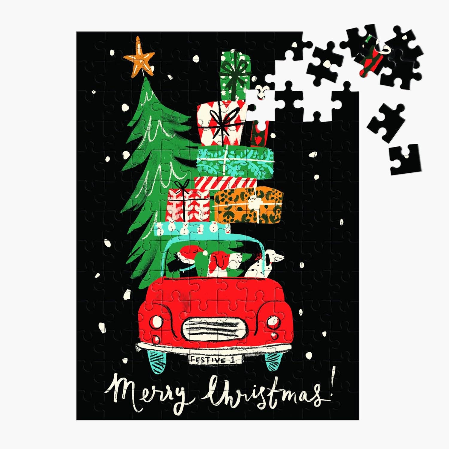 Chronicle Books - Wholesale Ornament - Christmas Car 130 Piece Puzzle Ornament2