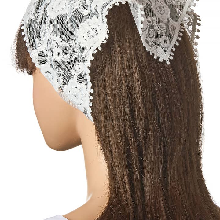 FLOWER LACE HEAD SCARF for wholesale by Girly