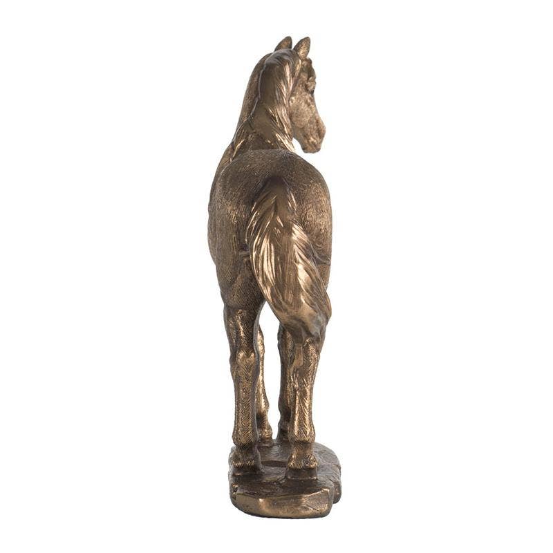A&B Home Group Inc. – Estatueta decorativa por atacado – Estátua de Cavalo em Pé Rústica de Poliresina 8,5x2,5x7" - Cobre5
