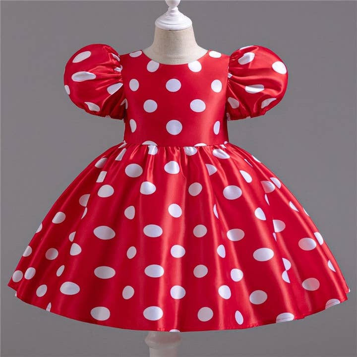 Cute Polka Dot Minnie Mouse Princess Dress For Girls for wholesale by Ekartini
