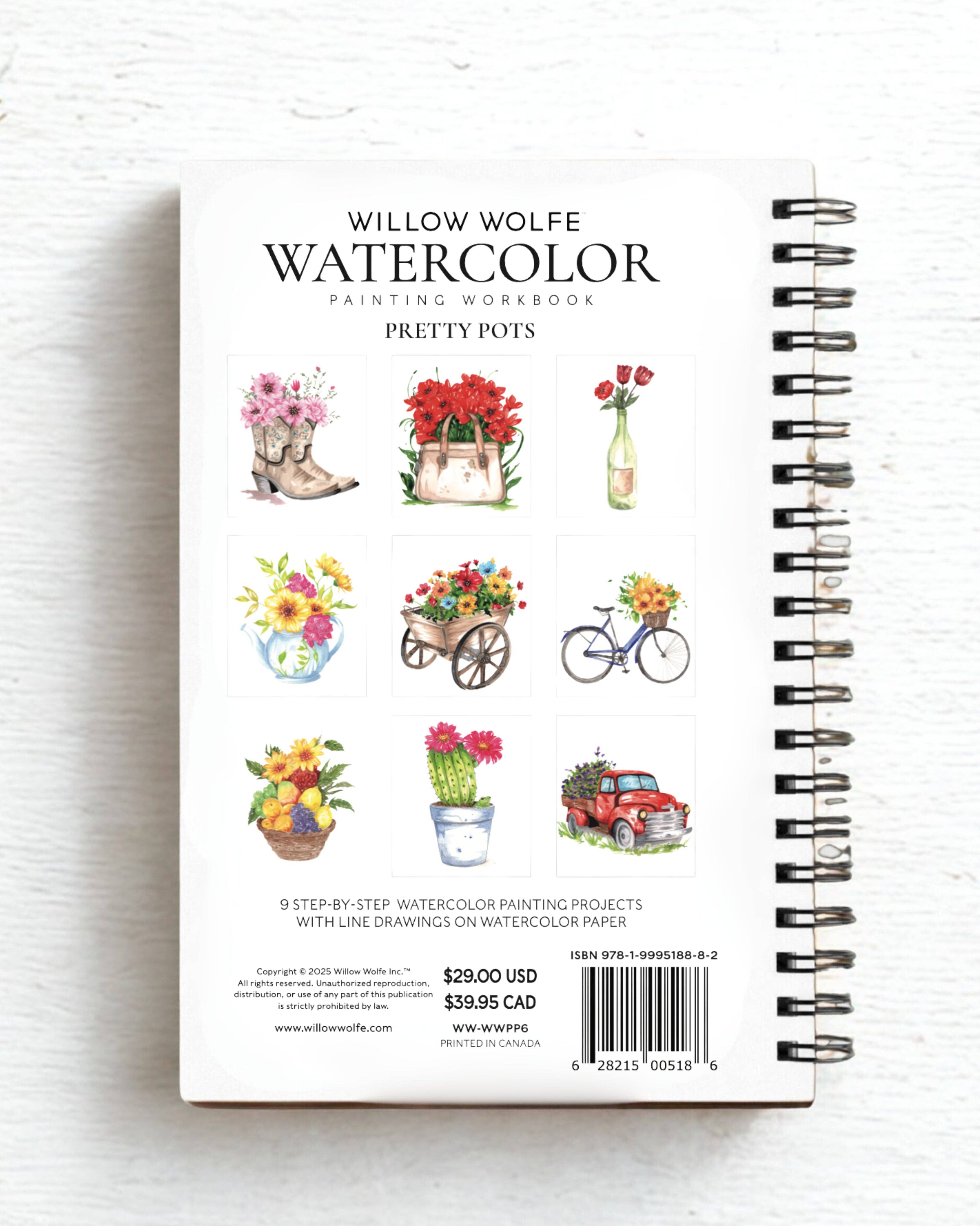 willowwolfe - Vendita all'ingrosso Sketchbook/blocchi per schizzi - Pretty Pots Watercolor Workbook di Nya Wolfe3