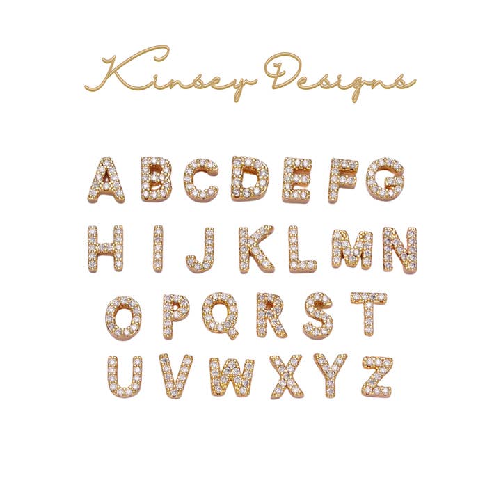 Kinsey Designs - Wholesale Individual Charm/Pendant - LUX Letter Slide