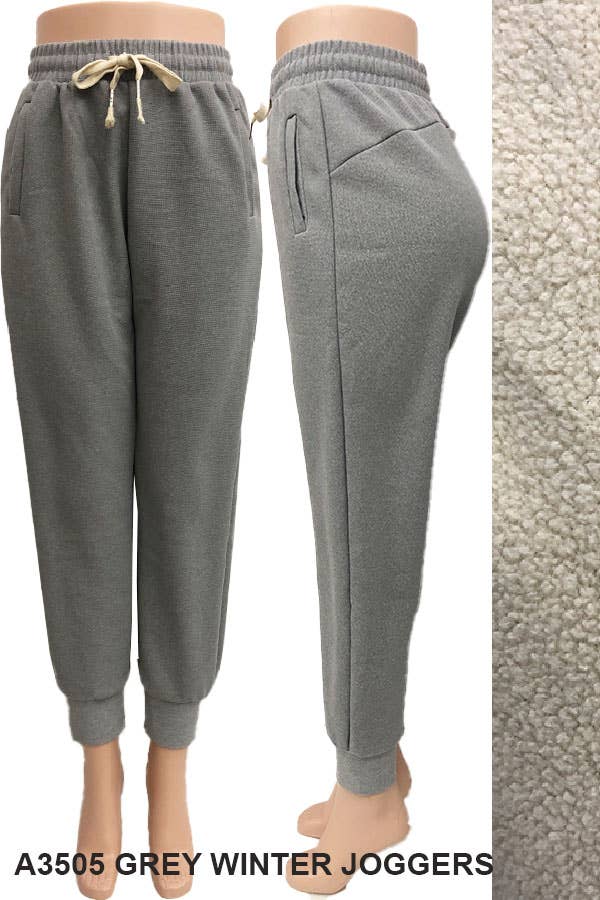 SSImport - Wholesale Athletic Sweatpants/Joggers - Women's - A3505 FLEECE WINTER JOGGERS MIXED SIZES 12PCS/PACK5