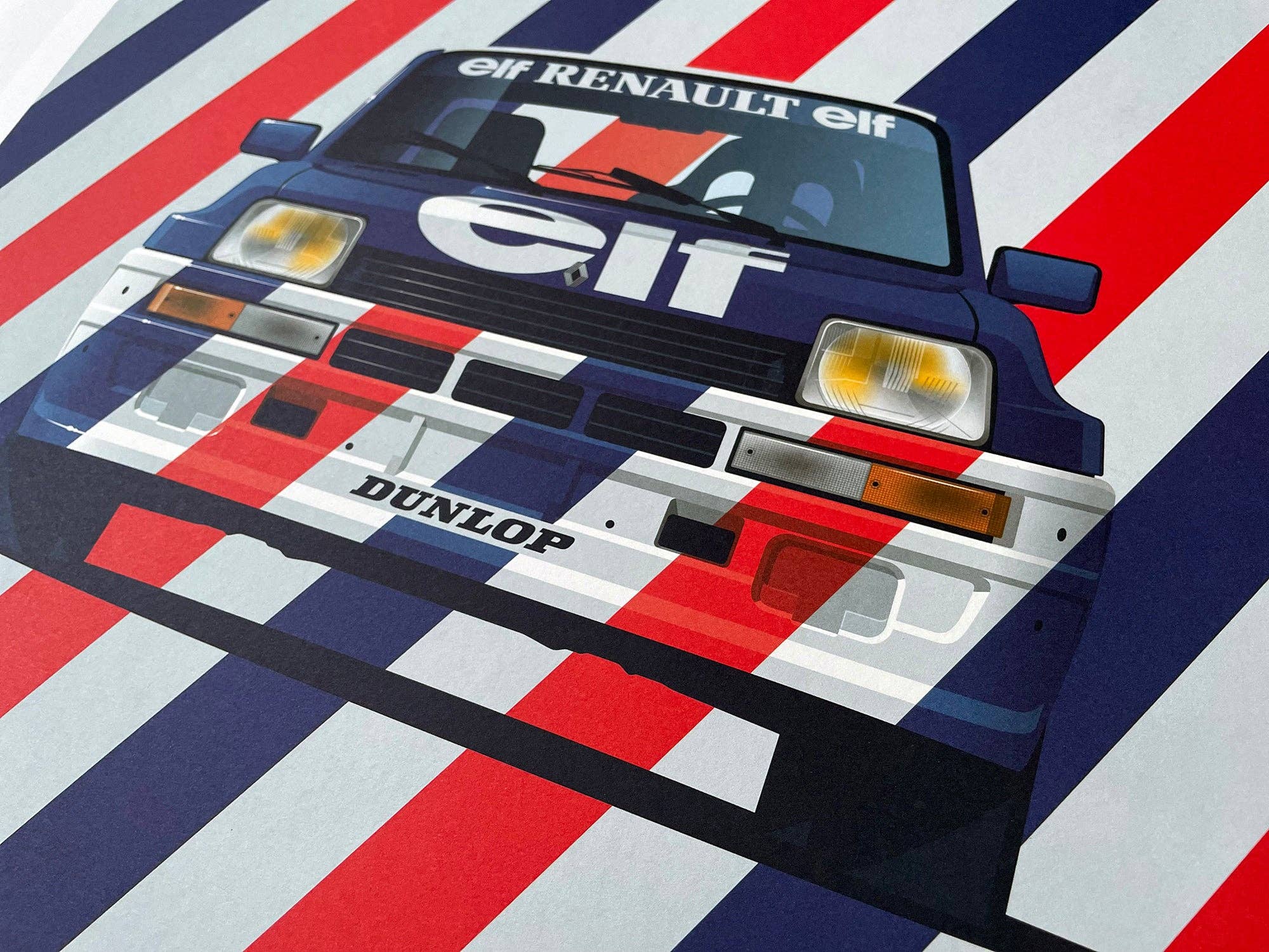 Ricardo Fine Car Artwork - Wholesale Art Print - Jean Ragnotti, Renault 5 Turbo Elf Eurocup5