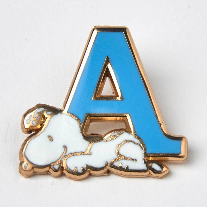 Peanuts Alphabet Pin - A for wholesale by Magpie