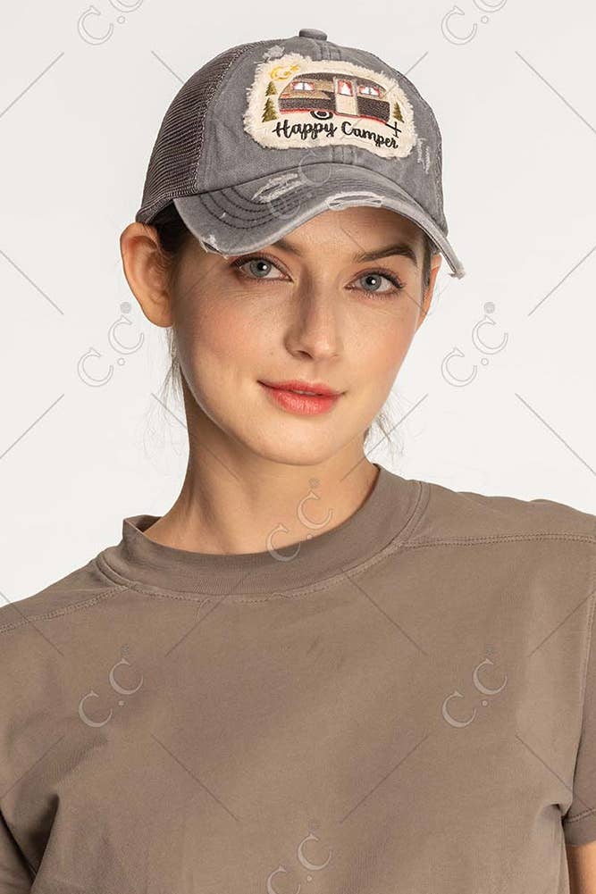 Hana – wholesale Hästsvanskeps - Dam – C.C HAPPY CAMPER Patch Pony Keps12