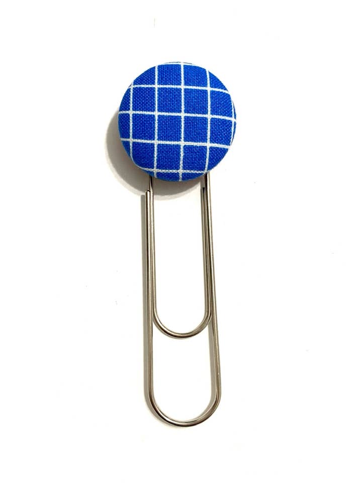 Blue Grid Bookmark for wholesale by Botón de Azúcar