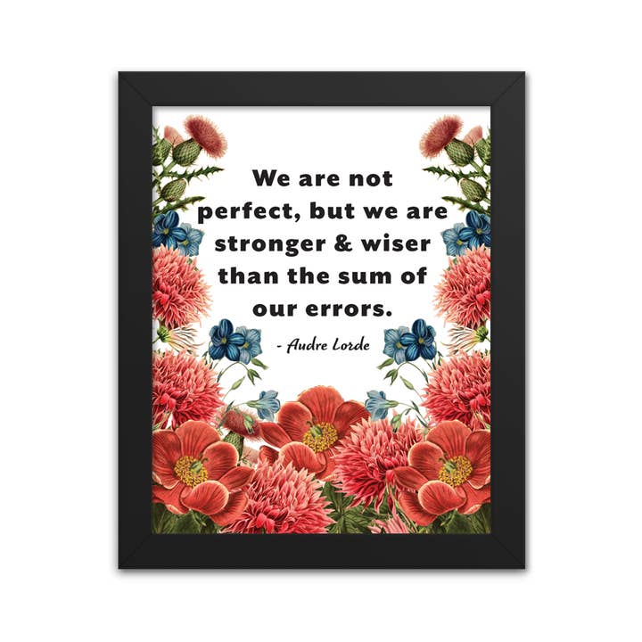 Stronger and Wiser - Audre Lorde Quote for wholesale by Radical Hearts Print Lab