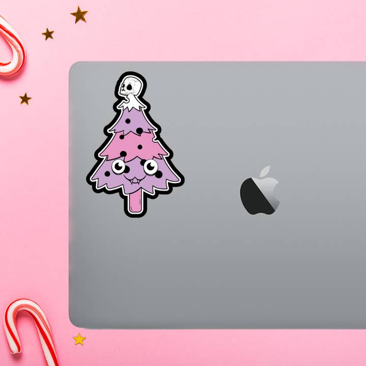 Pastel Goth Christmas Sticker - Christmas Tree for wholesale by Pretty Toxic Stickers