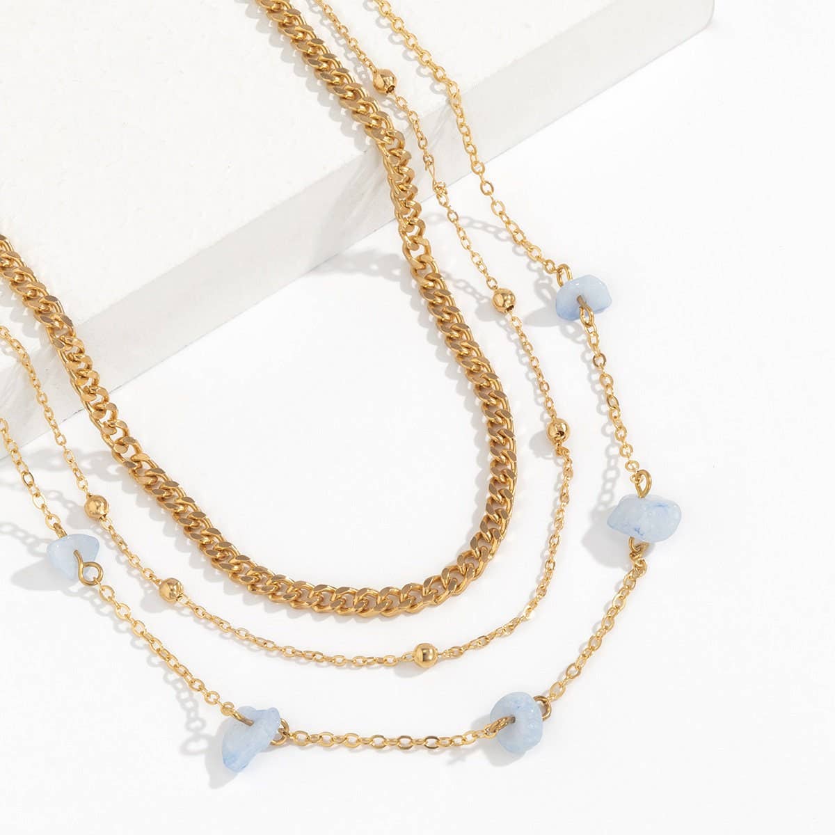 Perimade & Co. LLC - Wholesale Face/Body Chain - Gold Crystal Bead Waist Belly Chain in Solid Copper, Crystal5