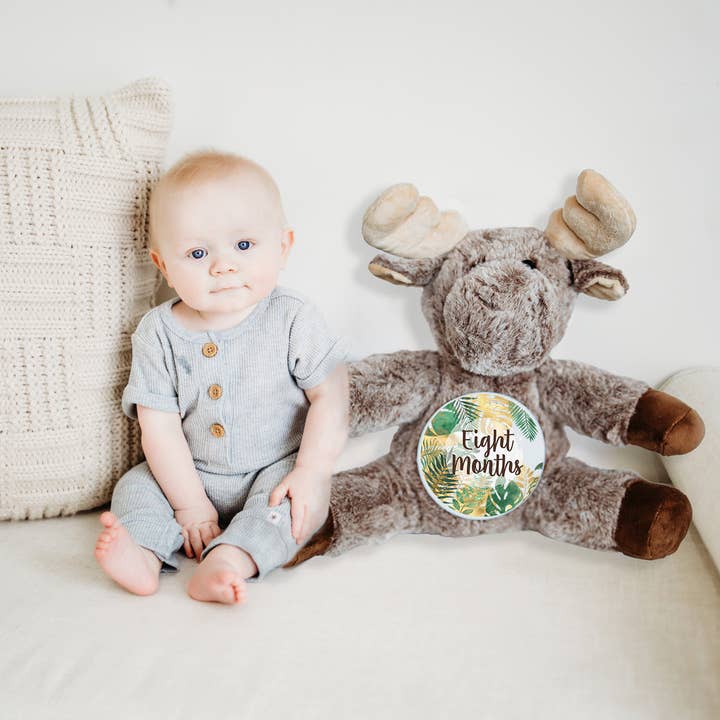 Grow With Me Baby Co - Wholesale Stuffed/Plush Toy - Kids & Baby - Monthly Milestone Tracker, Moose Stuffed Animal6